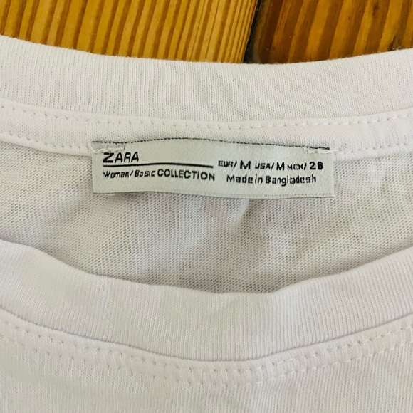 Zara white muscle tee - high low hem, 100% cotton sized medium - Picture 6 of 6